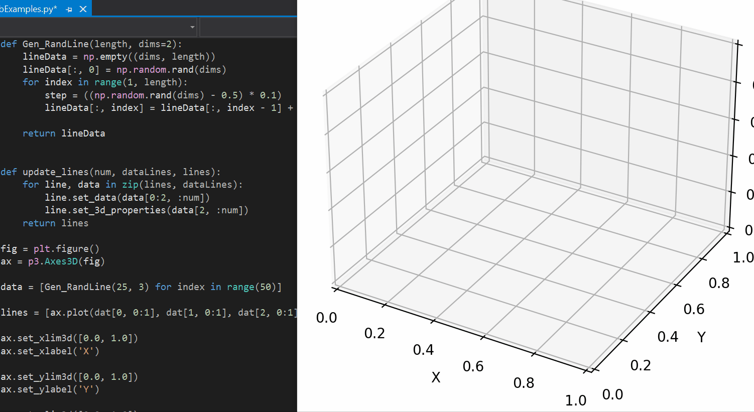 3D Randomized Walk Patterns